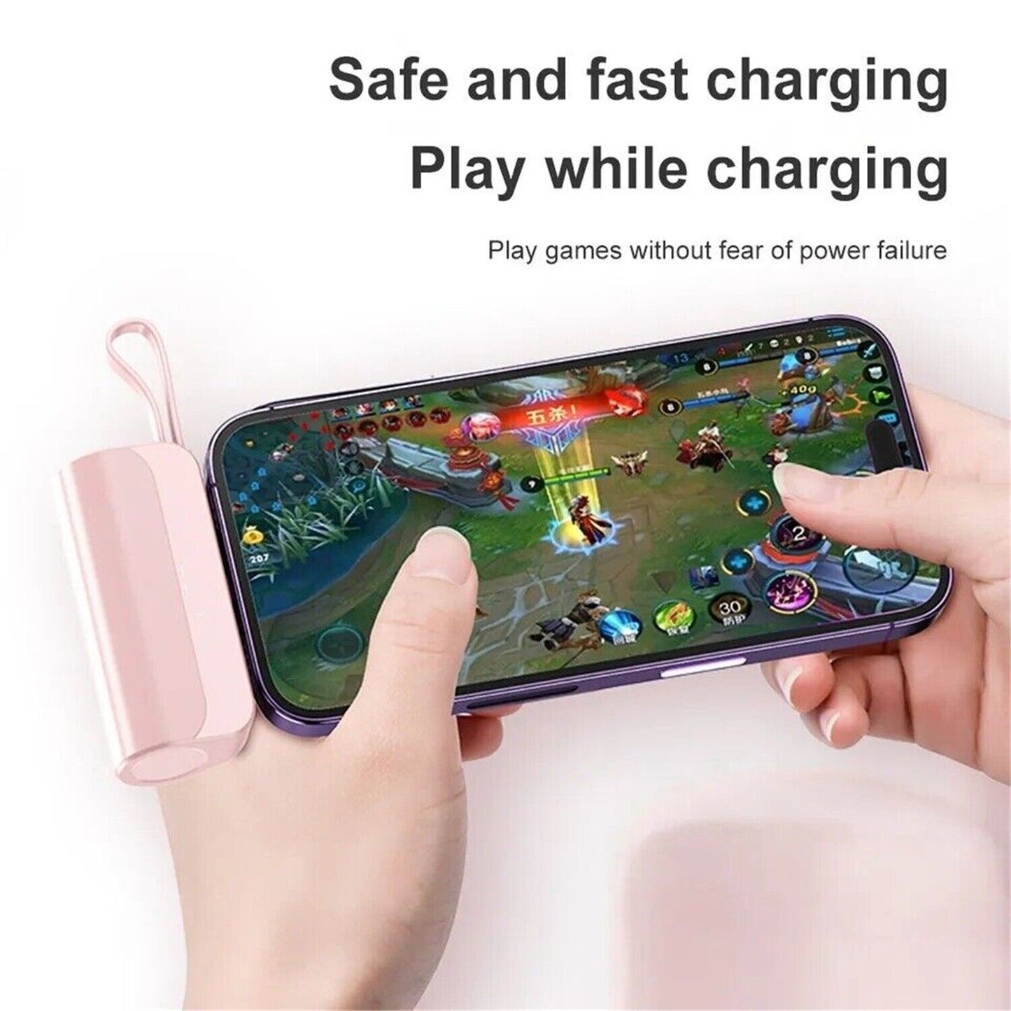 2In1 5000Mah Mini Power Bank Portable Fast Charger External Small Battery Pack